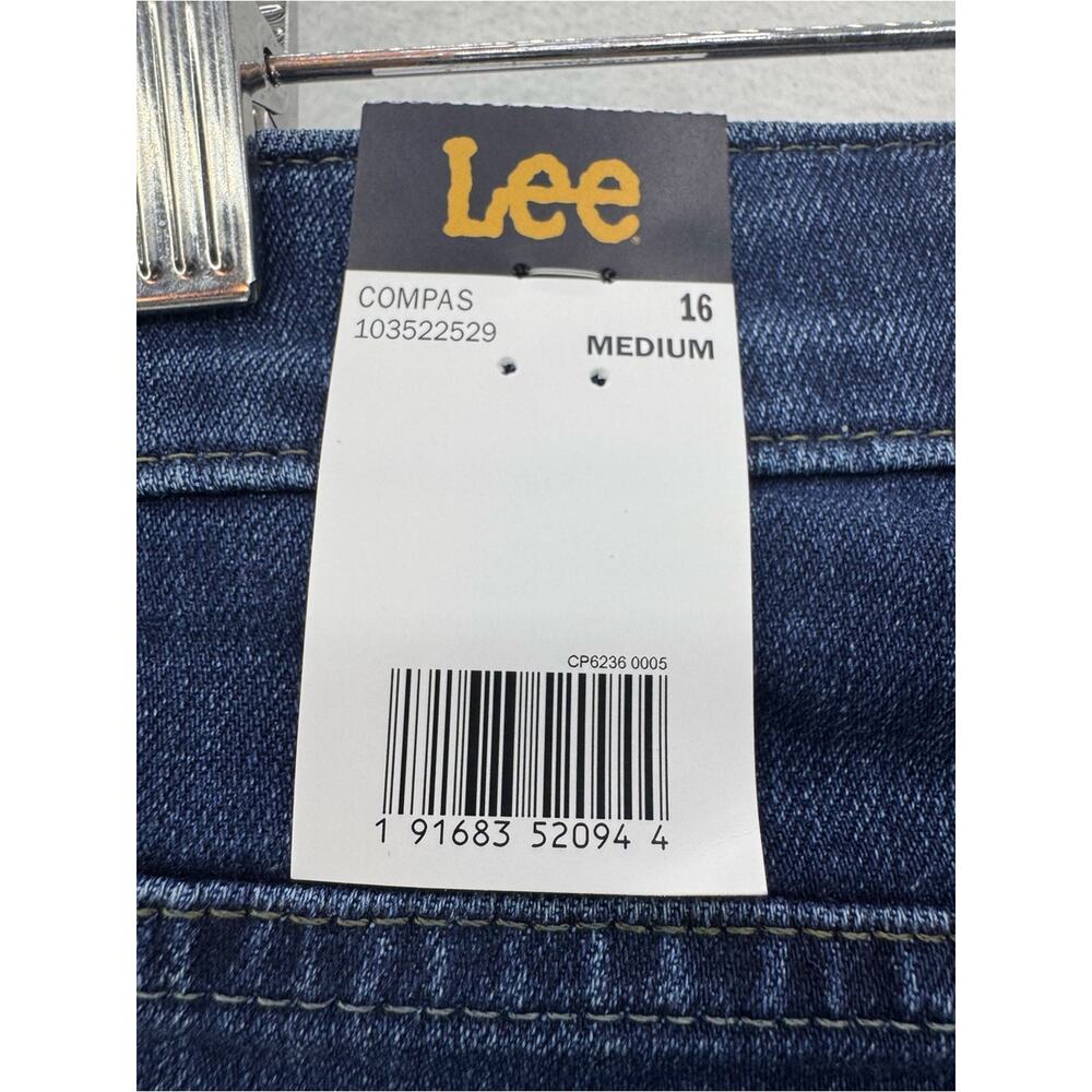 NWT Lee Regular Fit Mid-Rise Bootcut Jeans size 16 Medium Dark Wash - Picture 5 of 8
